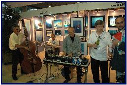 Bernard Abeille, Kurt Amsler and Gilles, The band of the Festival during Pascal's opening, pic by T.Malmqvist